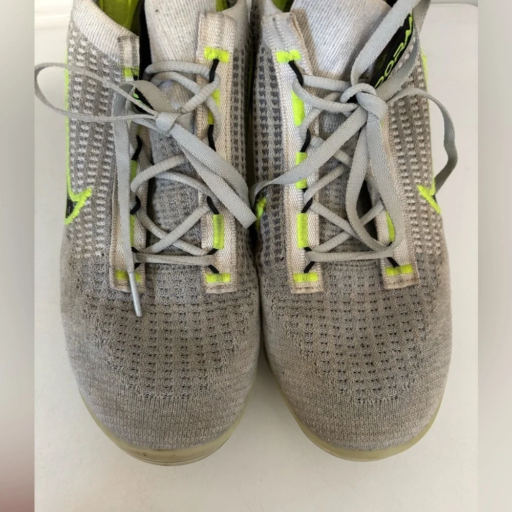 Nike Air VaporMax 2021 Flyknit Grey Volt DB1550 005 Size M 7 L 8 UK 6